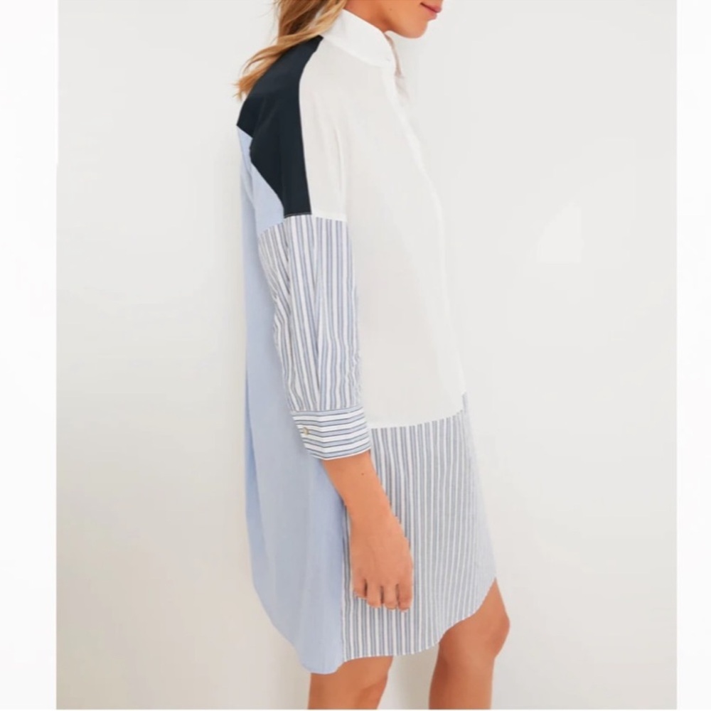 Tuckernuck Pomander Place Burnell color-block shirt dress NWT!